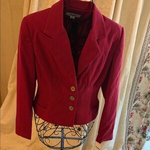 Atelier Sona Deep Red Tailored Blazer